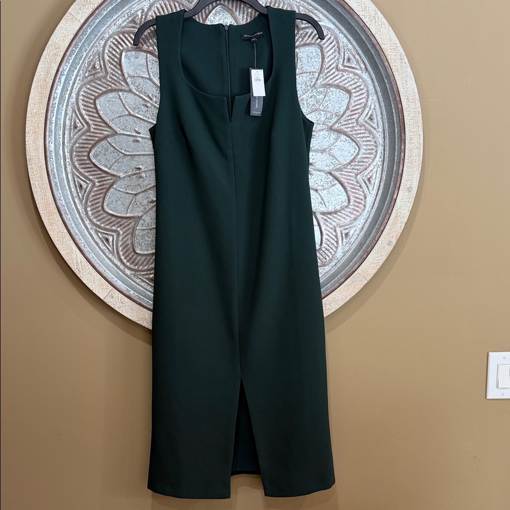 NWT- Banana Republic Dark Green Midi Dress